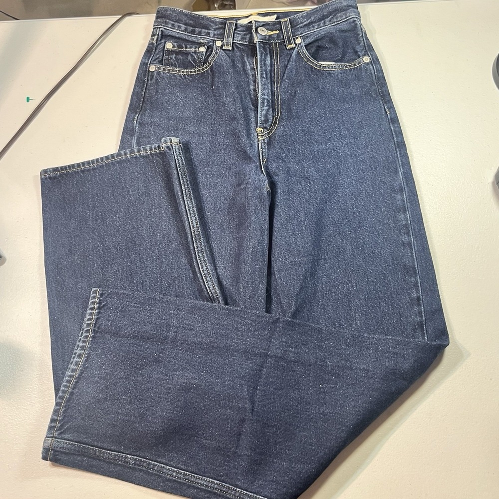Levi's Premium Women's High Loose Jeans Size 24x31 Medium Wash Blue EUC